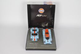 Fly - A Boxed Team Gulf Porsche 917K Can-Am Watkins Glen 1970 and a Ford GT40 Le Mans 1969.