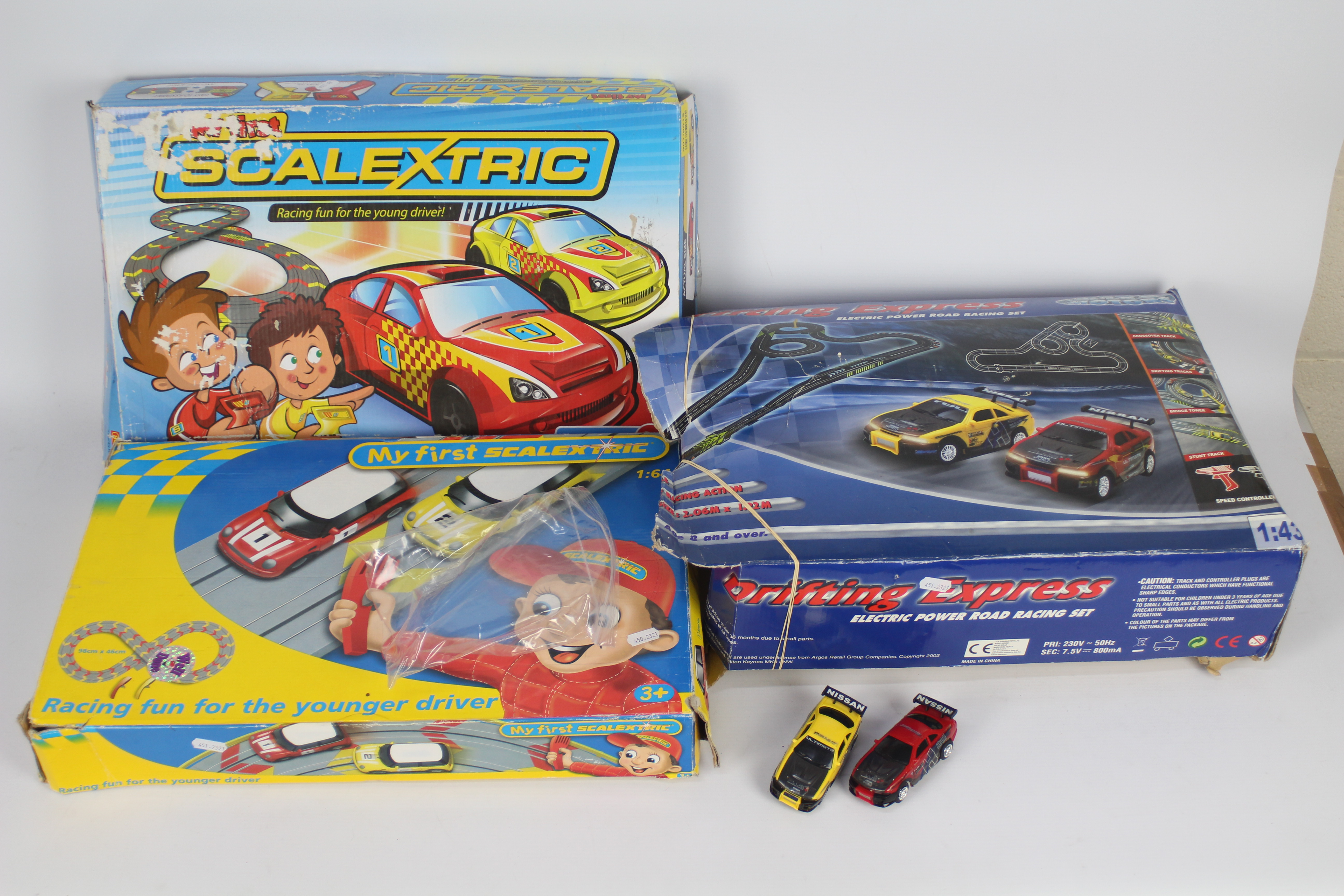 Scalextric - Mega Motors - 3 x boxed slot car sets, # G1119 My First Scalextric,