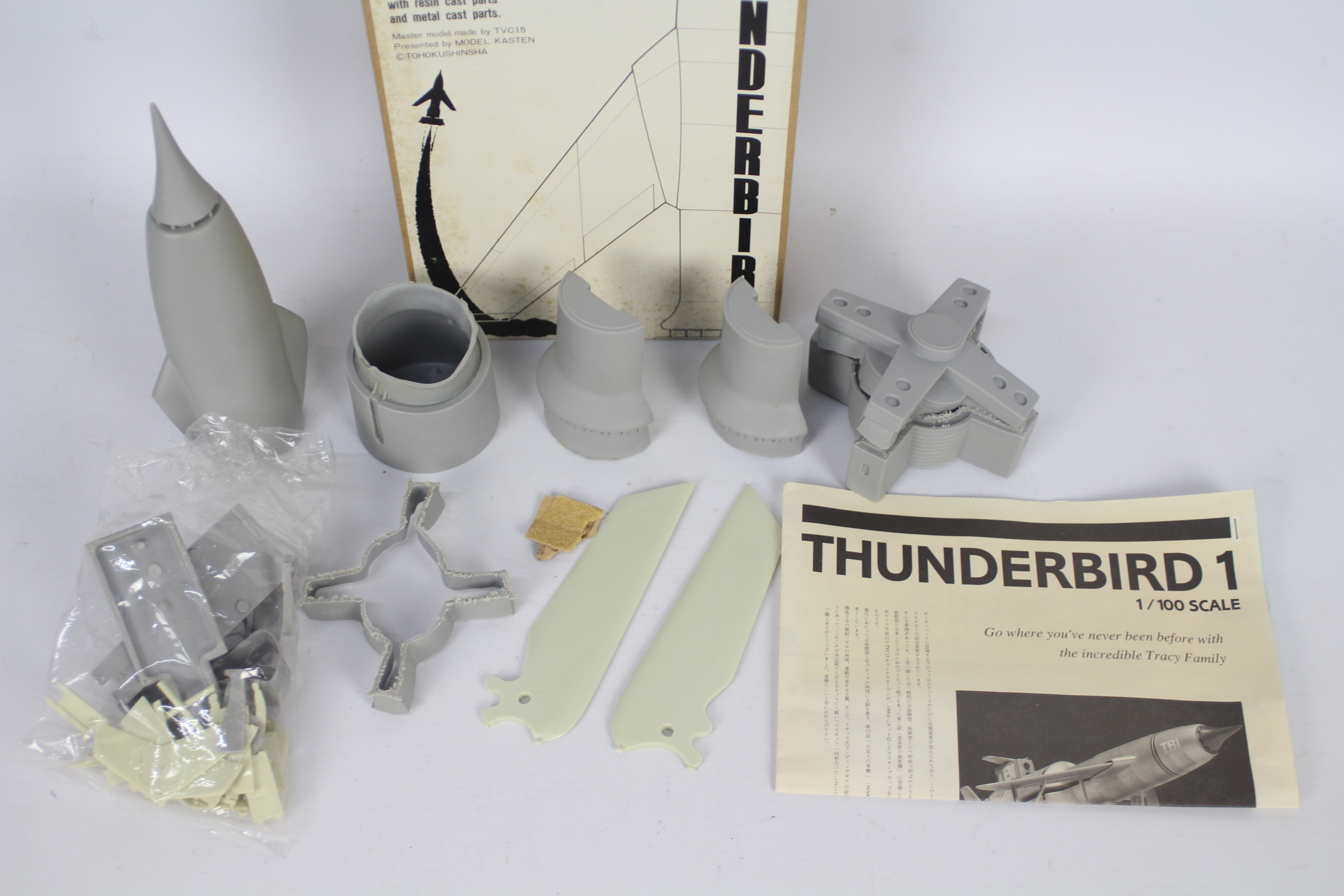 Modelkasten - A boxed 1:100 scale vinyl and resin model kit of Thunderbird 1 by Modelkasten. - Image 2 of 3