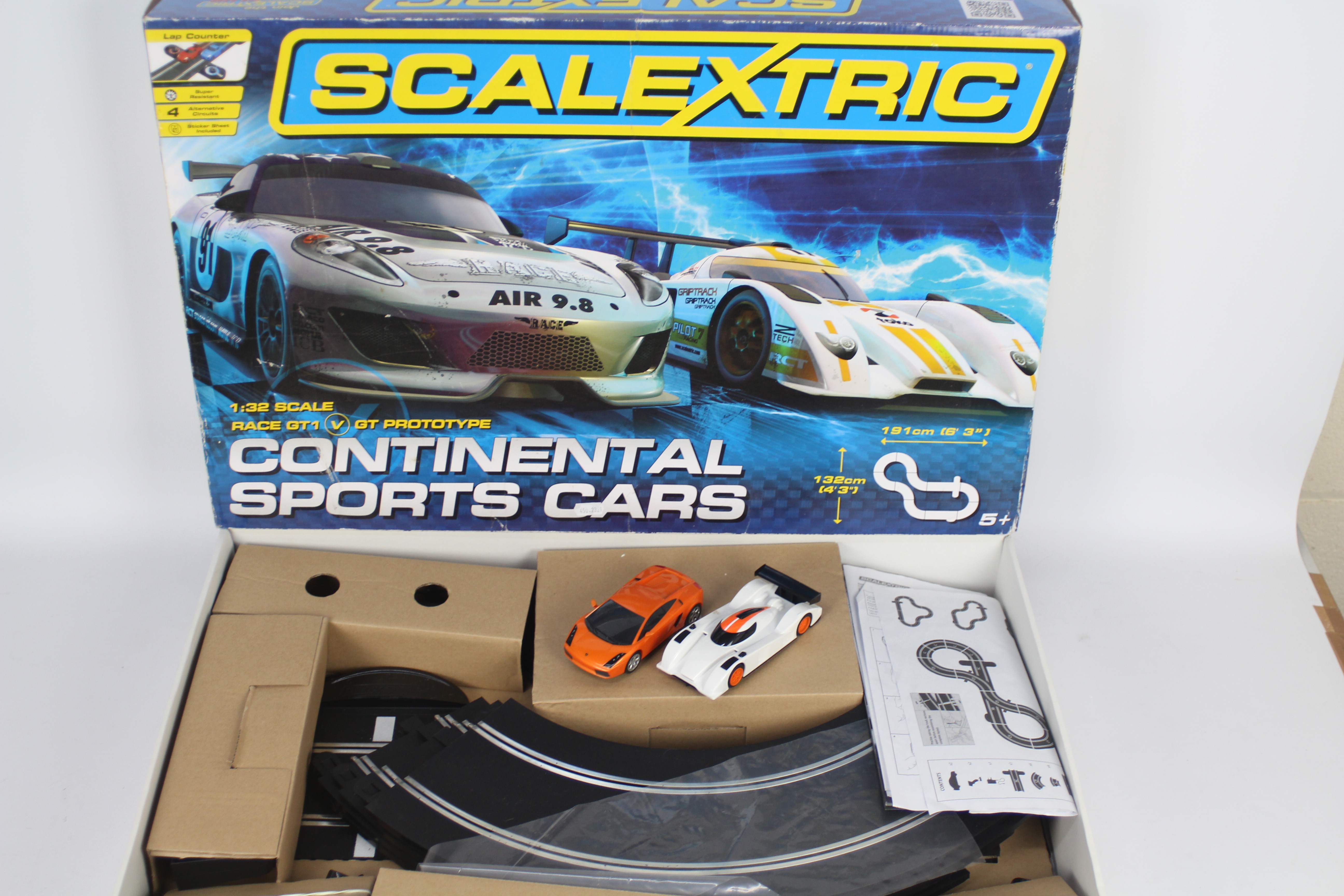 Scalextric - 2 boxed sets in 1:32 scale, # C1319 Continental Sports Cars, # C1097 Pole Position. - Image 2 of 5