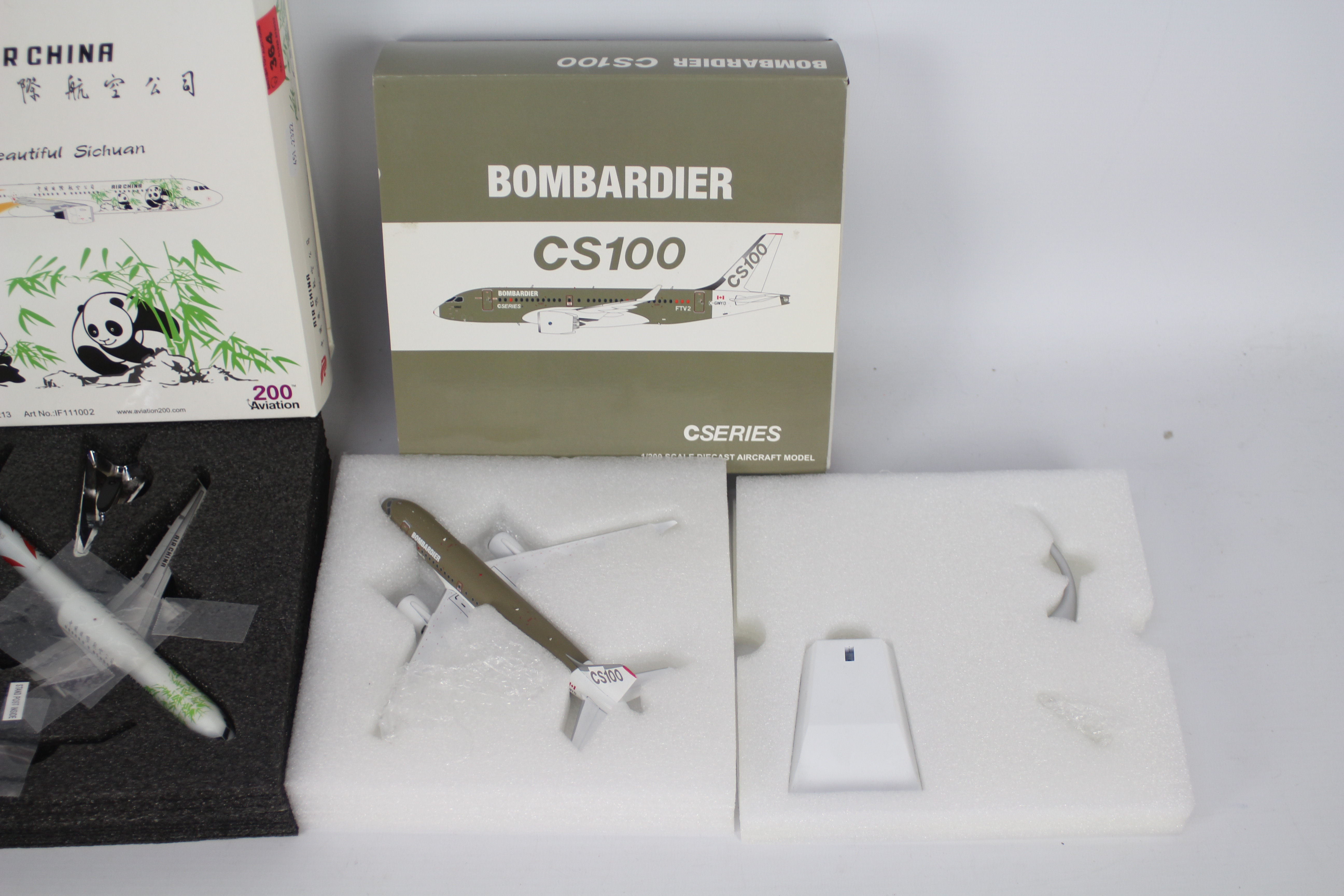 Aeroplane Models - two 1:200 scale models comprising Bombadier CS100 (JC Wings) and Air China - Image 3 of 3