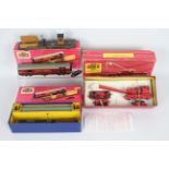 Hornby Dublo - 3 x boxed items, # 4620 Breakdown Crane, # 2400 T.P.O Mail Van Set x 2.