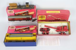 Hornby Dublo - 3 x boxed items, # 4620 Breakdown Crane, # 2400 T.P.O Mail Van Set x 2.