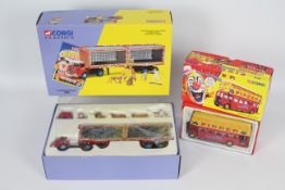 Corgi - a Corgi Jean Richard Pinder Circus diecast model #35202 Daimler Bus and a Corgi Classics