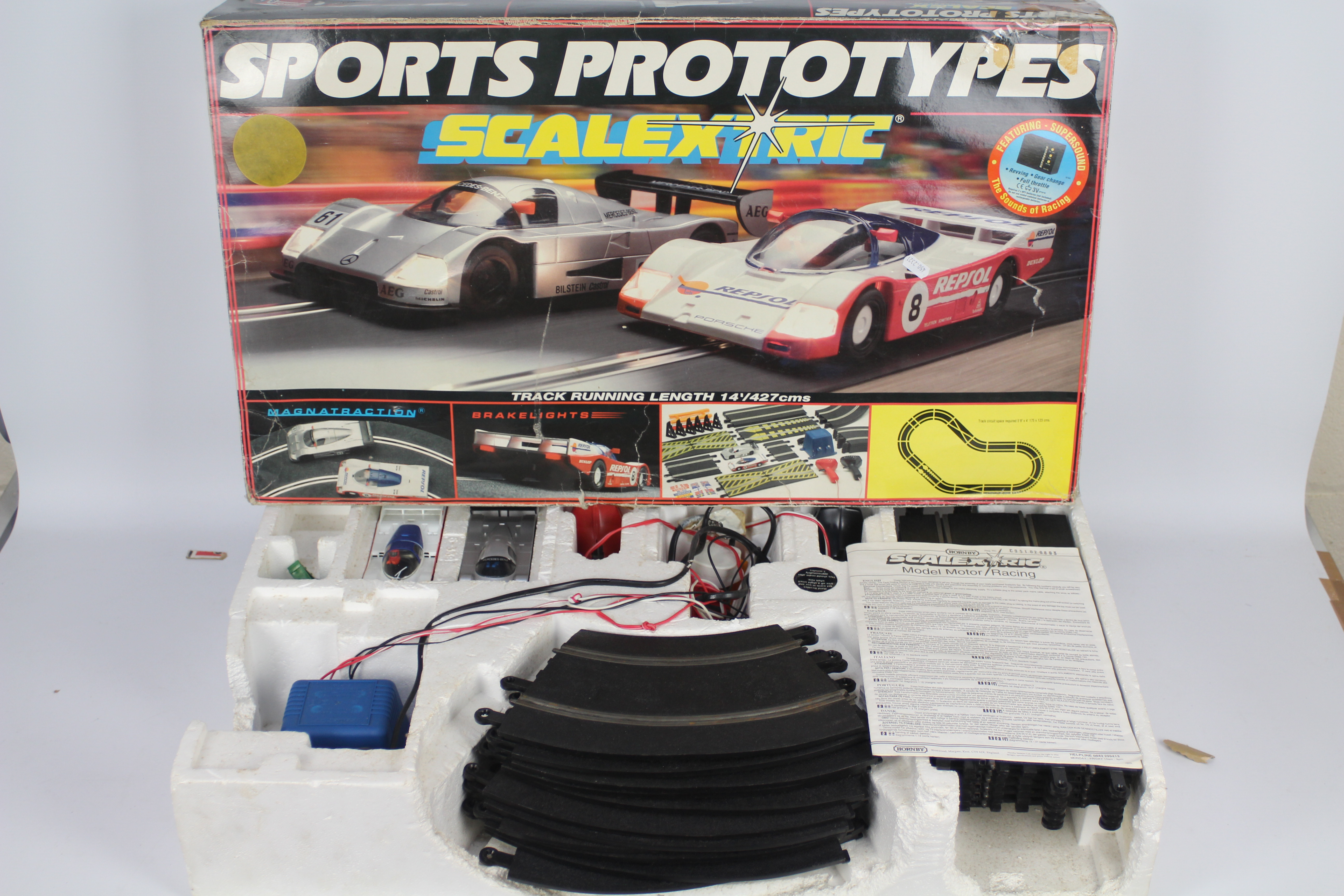 Scalextric - 2 x vintage boxed sets, # C742 Le Mans set with Porsche and Jaguar cars, - Image 5 of 6