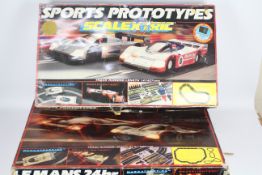 Scalextric - 2 x vintage boxed sets, # C742 Le Mans set with Porsche and Jaguar cars,
