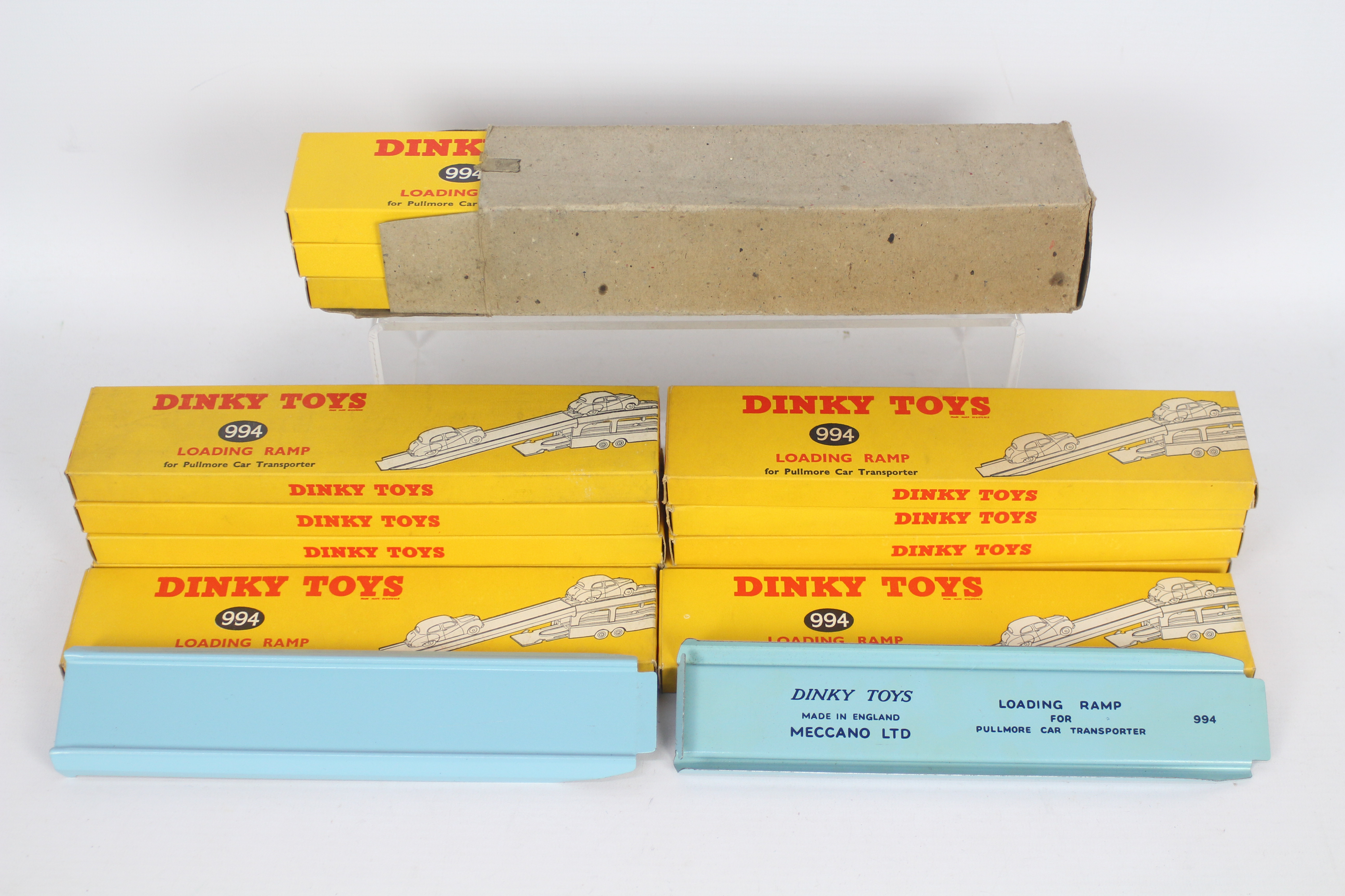 Dinky - 13 x boxed # 994 Loading Ramps for Pullmore Car Transporters including three in a trade box.