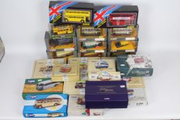 Corgi - 25 x boxed bus and van models including # 97186 limited edition AEC Regal in Grey Cars