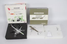 Aeroplane Models - two 1:200 scale models comprising Bombadier CS100 (JC Wings) and Air China