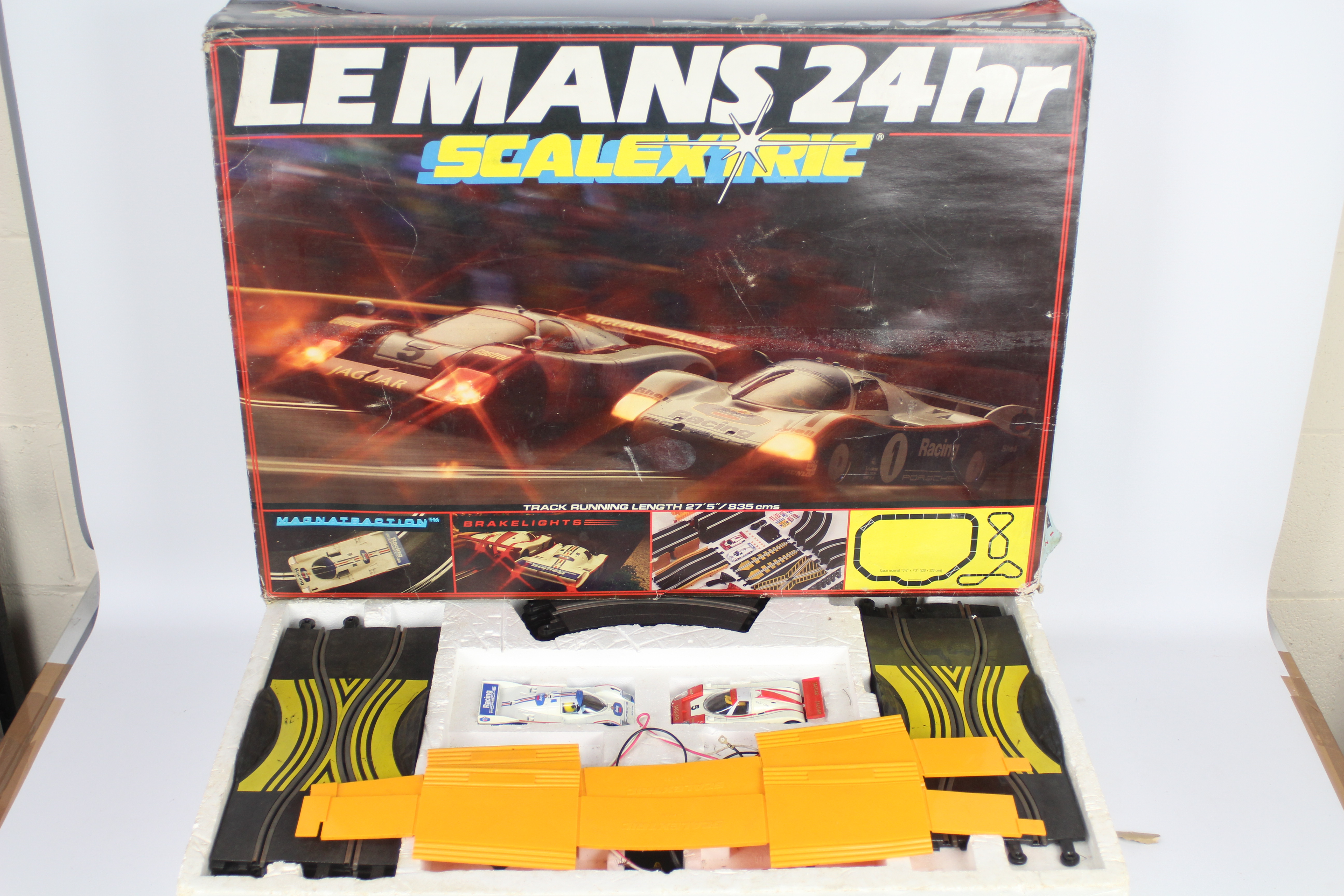 Scalextric - 2 x vintage boxed sets, # C742 Le Mans set with Porsche and Jaguar cars, - Image 2 of 6