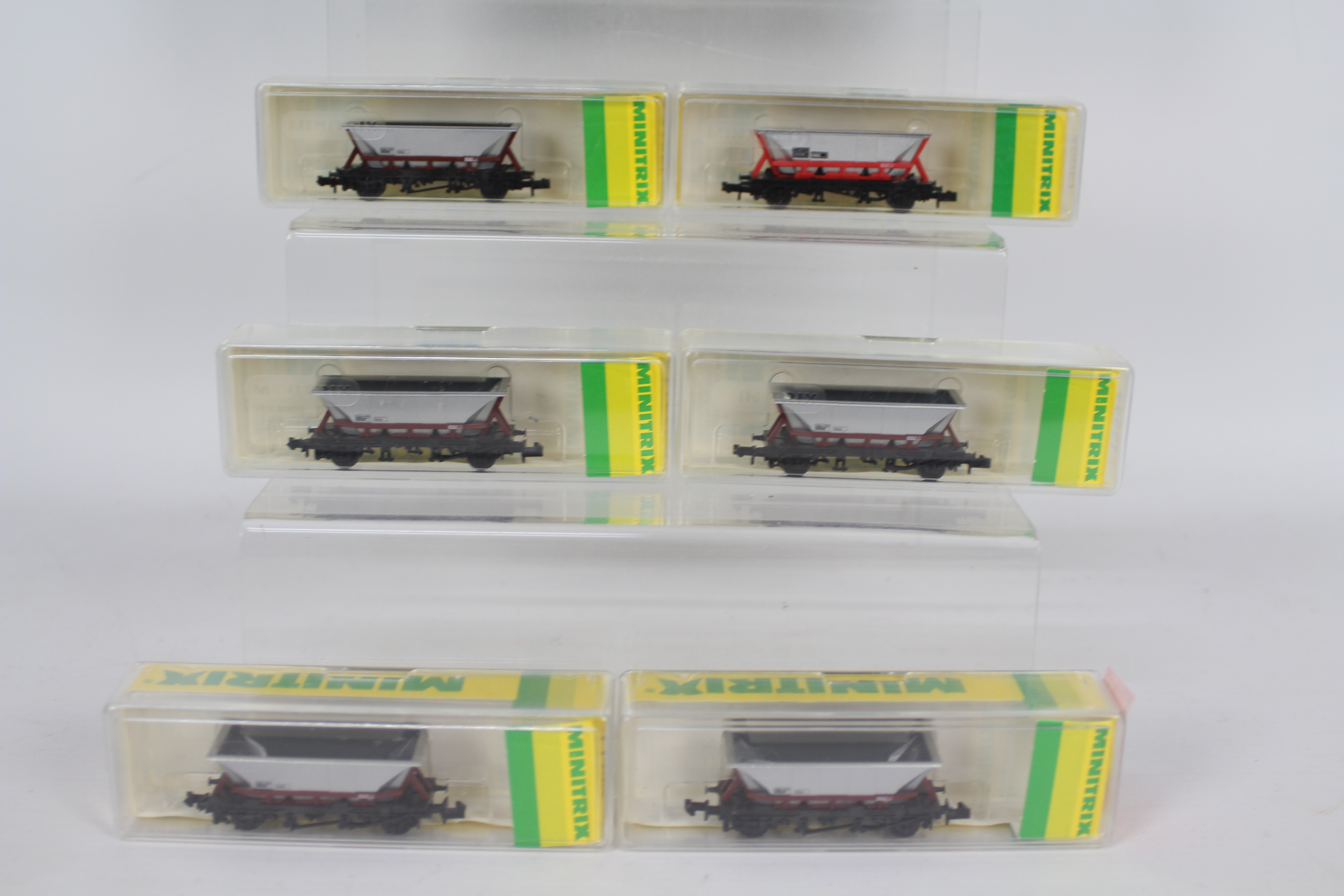 Minitrix - ten N gauge Hoppers (goods / freight wagons), - Image 3 of 3