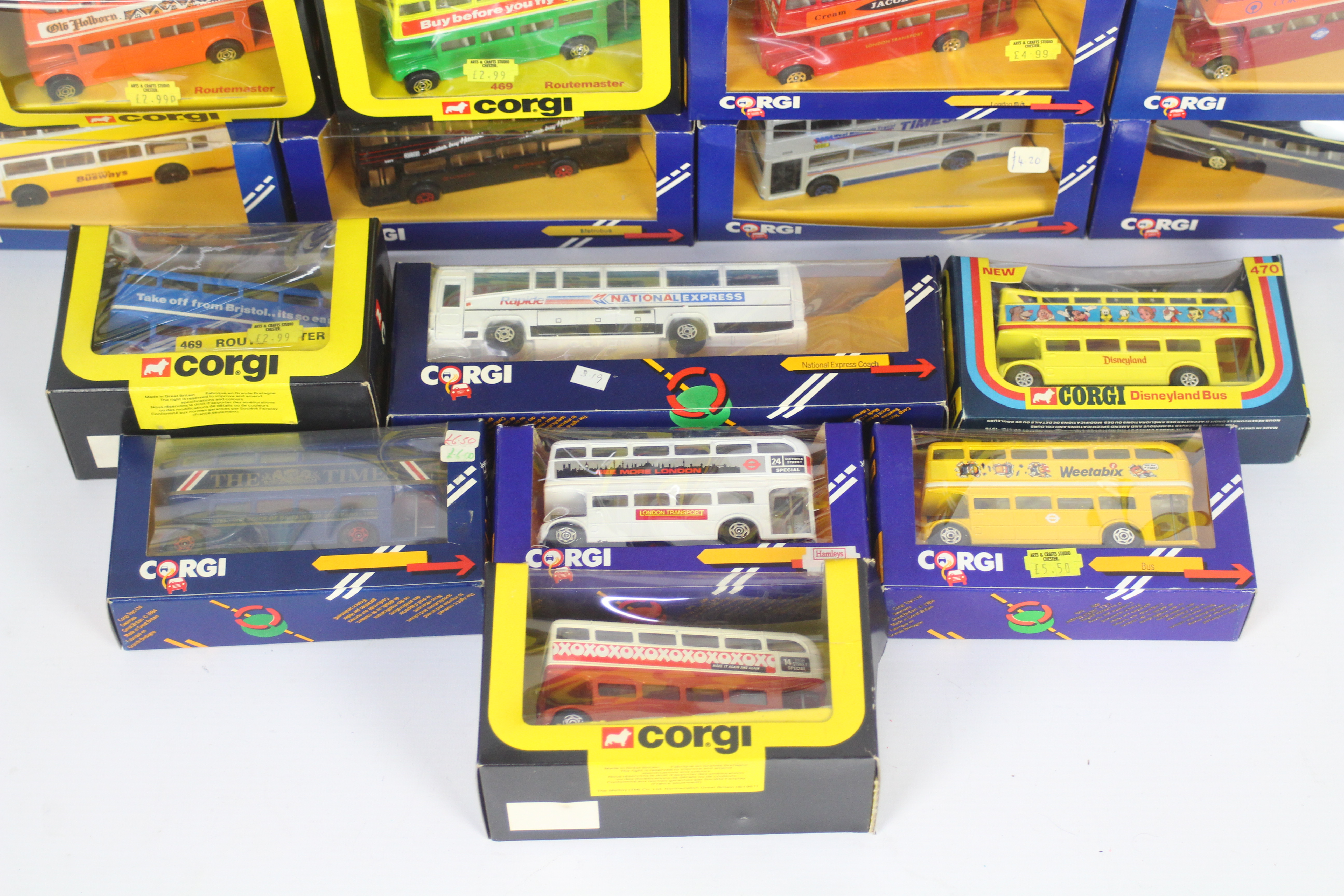 Corgi - 25 x boxed bus models including # C675/7 Metrobus in Hitachi livery, - Image 3 of 3