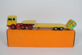 Gescha - A rare boxed Mercedes Benz LP series low loader with 4 wheel steering and bi folding
