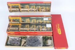 Hornby - 5 x boxed Overhead Power Supply Systems, two # R290, two # R291 and an # R416 Catenary Set.