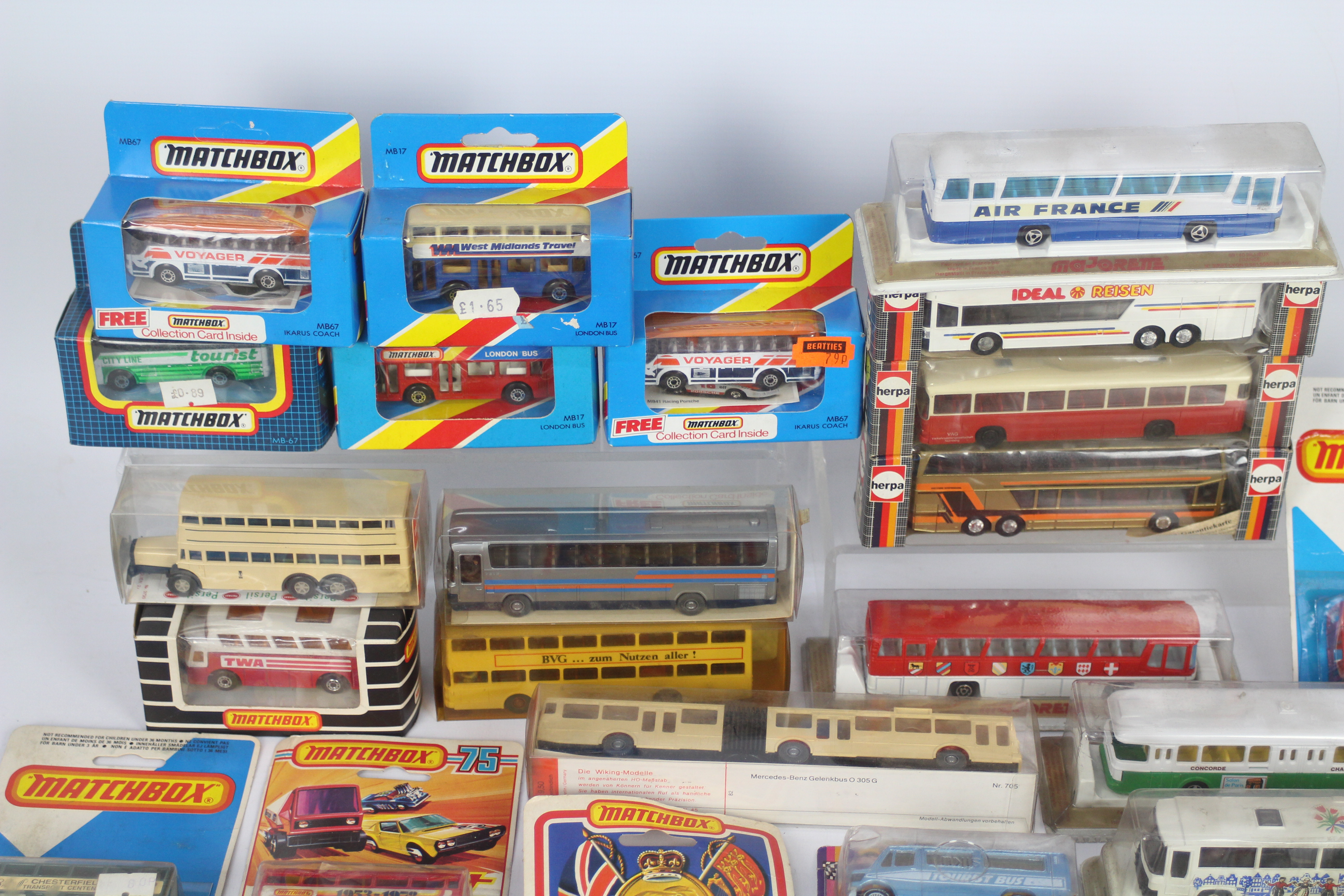 Matchbox - Majorette - Herpa - Wiking - 30 x boxed / carded bus models in several scales including - Image 2 of 4