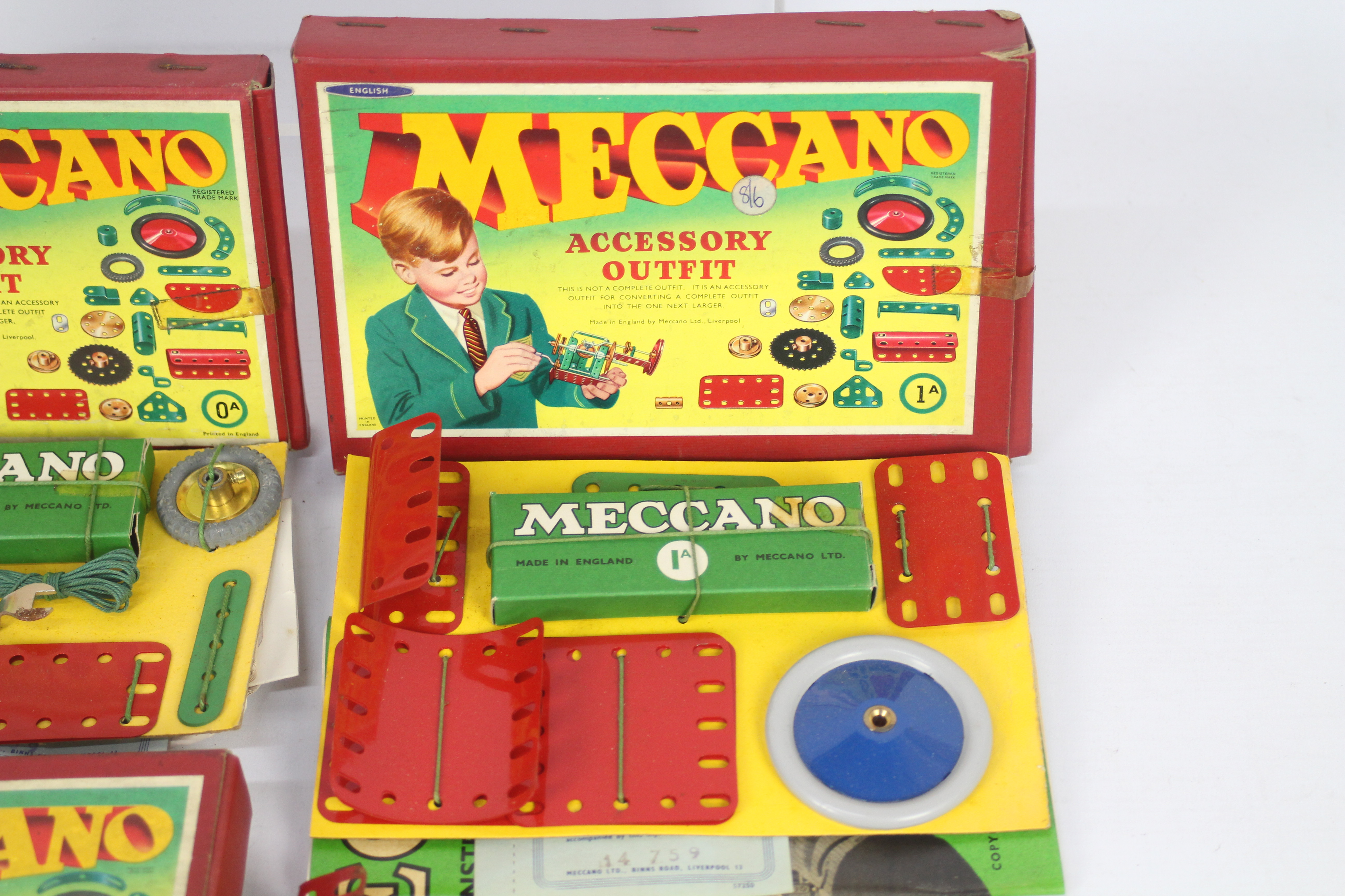 Meccano - 3 x circa 1959 boxed Accessory Outfits, No. 0A and 2 x No 1A. - Image 5 of 7