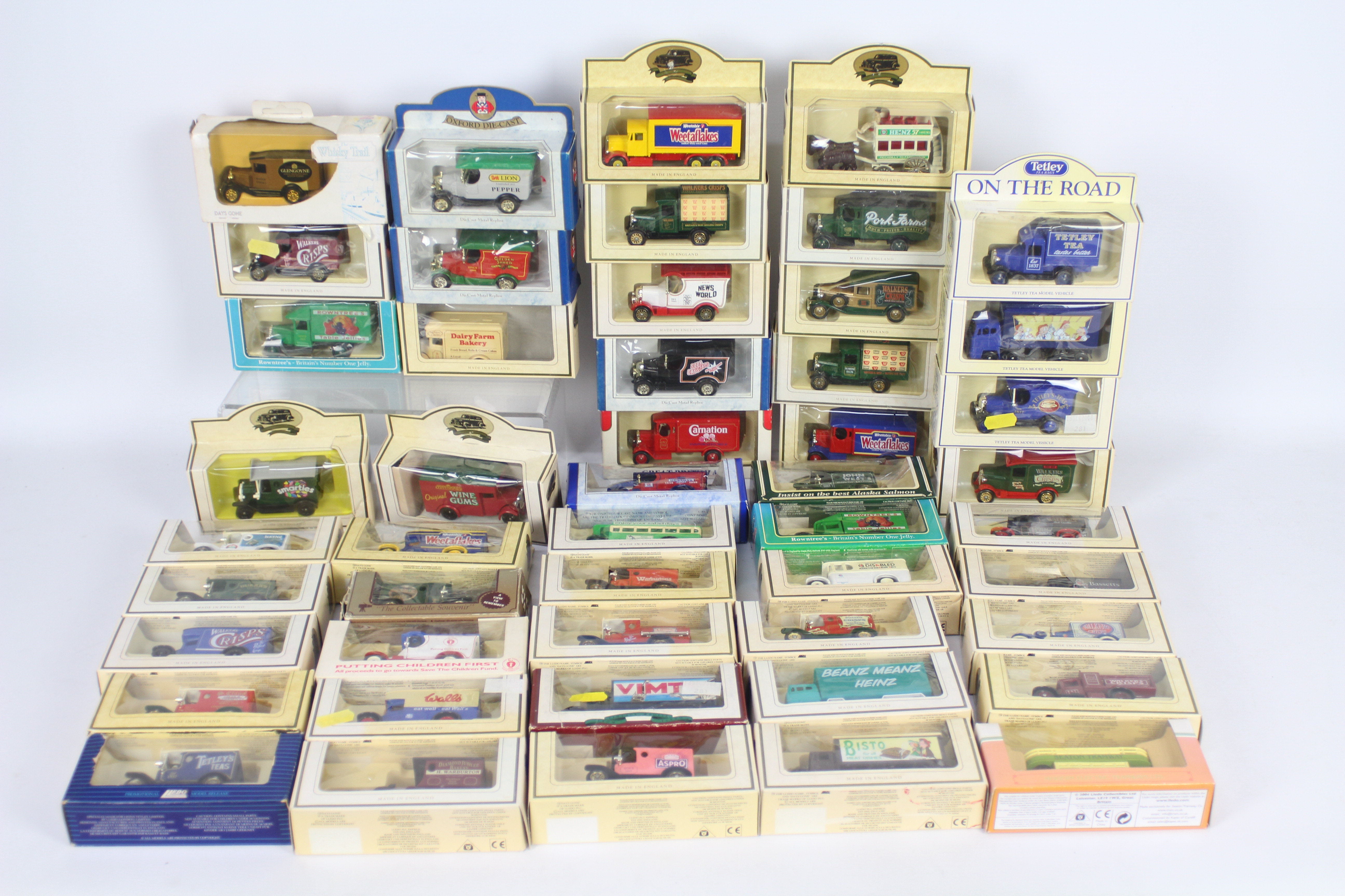 Lledo - Oxford Diecast - 49 x boxed models including a Save The Children Morris van,