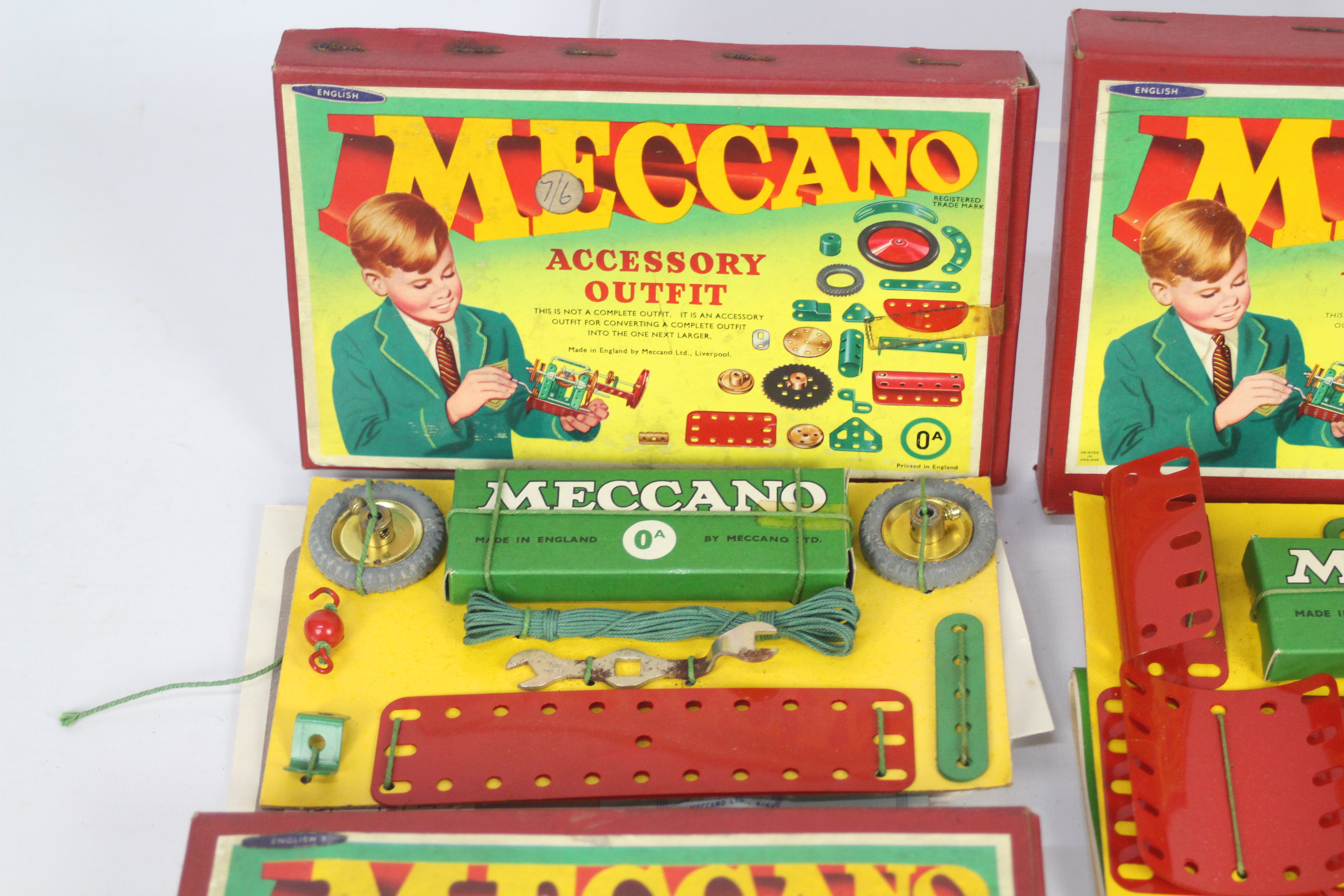 Meccano - 3 x circa 1959 boxed Accessory Outfits, No. 0A and 2 x No 1A. - Image 3 of 7