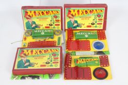 Meccano - 3 x circa 1959 boxed Accessory Outfits, No. 0A and 2 x No 1A.