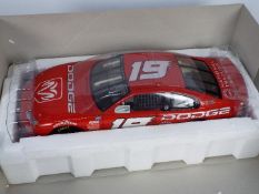 Action Racing - A boxed 1:12 scale Limited Edition Action racing ceramic polystone stock car #19