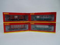 Hornby - 4 x boxed 00 gauge OTA Timber wagons. Two # R6791 Parallel Stanchions No.