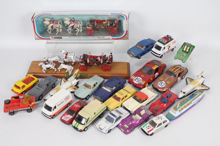 Corgi - Matchbox - Polistil - A collection of over 20 loose diecast vehicles and one boxed