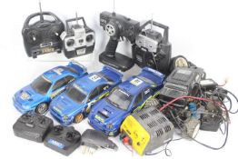Nikko - Saicon - Zisheng - A mixed lot of 3 x radio control cars and spare parts including Saicon