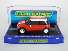 Scalextric - A boxed Scalextric Mini Cooper which appears to be in Mint condition,