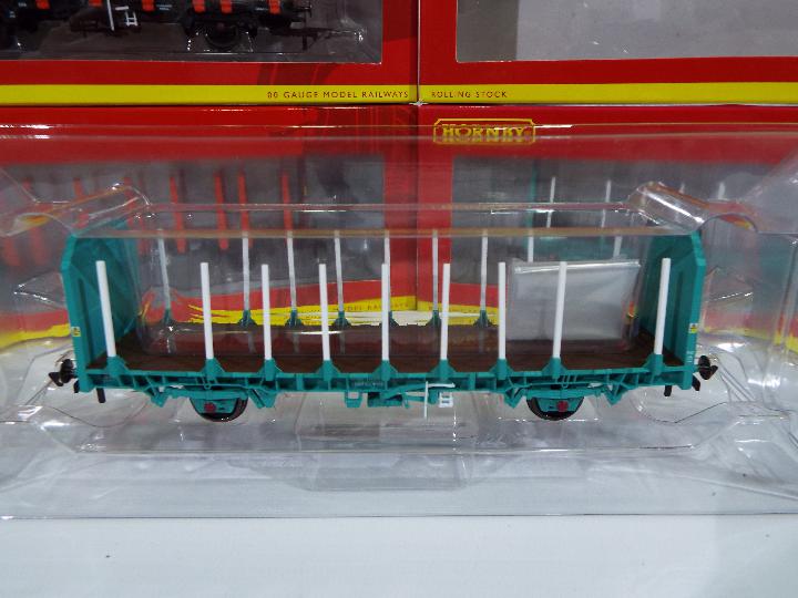 Hornby - 4 x boxed 00 gauge OTA Timber wagons. Two # R6791 Parallel Stanchions No. - Image 2 of 3