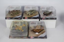 Corgi - Five boxed diecast military vehicles mainly tanks from the Corgi 'WWII Legends' series.