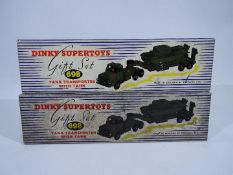 Dinky - 2 x boxed incomplete # 698 Mighty Antar Tank Transporter Gift Sets which are both without