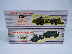 Dinky - 2 x incomplete boxed military models,