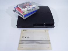 Sony - PS3 - An unboxed PS3 console with instruction book and three games,