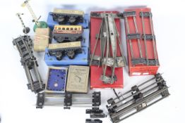 Hornby, Meccano - A collection of boxed and unboxed Hornby O gauge accessories, track,