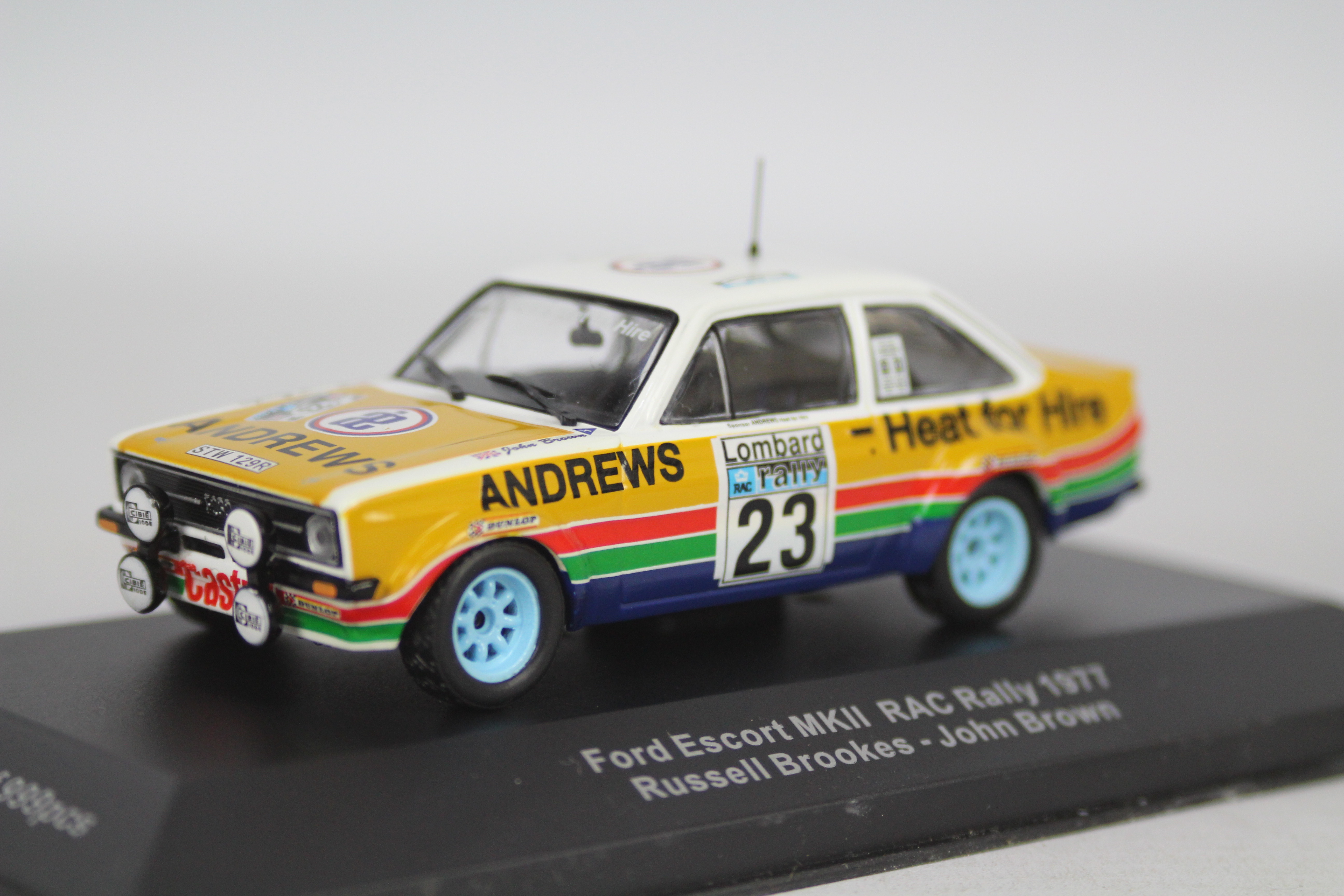 Ixo - KMD Models - A boxed limited edition Ford Escort Mk2 rally car as driven by Russell Brookes - Image 3 of 3