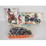 Tamiya - Esci - Jimai - 4 x vintage boxed model kits including 1:12 scale jumping rider which is