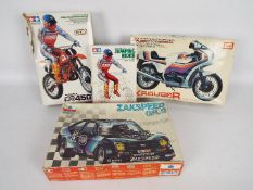 Tamiya - Esci - Jimai - 4 x vintage boxed model kits including 1:12 scale jumping rider which is