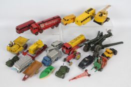 Britains, Dinky Toys, Matchbox, Corgi, Budgie - A collection of unboxed diecast vehicles.