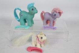 My Little Pony, Hasbro - Three loose My Little Pony G1, Year 2-4, Baby Ponies.