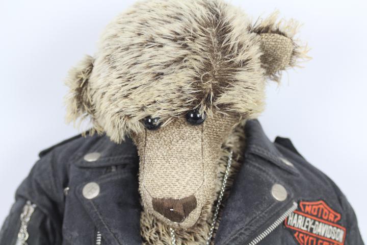 Judy Taylor - Harley Davidson - A large hand made bear by Judy Taylor, - Image 5 of 7