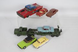 Dinky - Spot-On - Corgi - Yoshi - A group of 7 x unboxed vehicles including Mighty Antar Tank