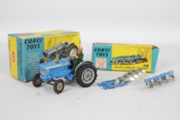 Corgi Toys - A boxed Corgi #67 Ford 5000 Super Major Tractor with blue body,