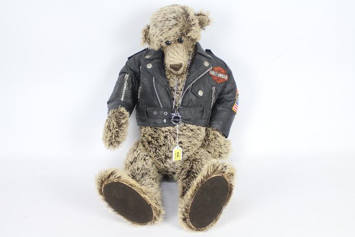 Judy Taylor - Harley Davidson - A large hand made bear by Judy Taylor,