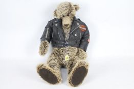 Judy Taylor - Harley Davidson - A large hand made bear by Judy Taylor,