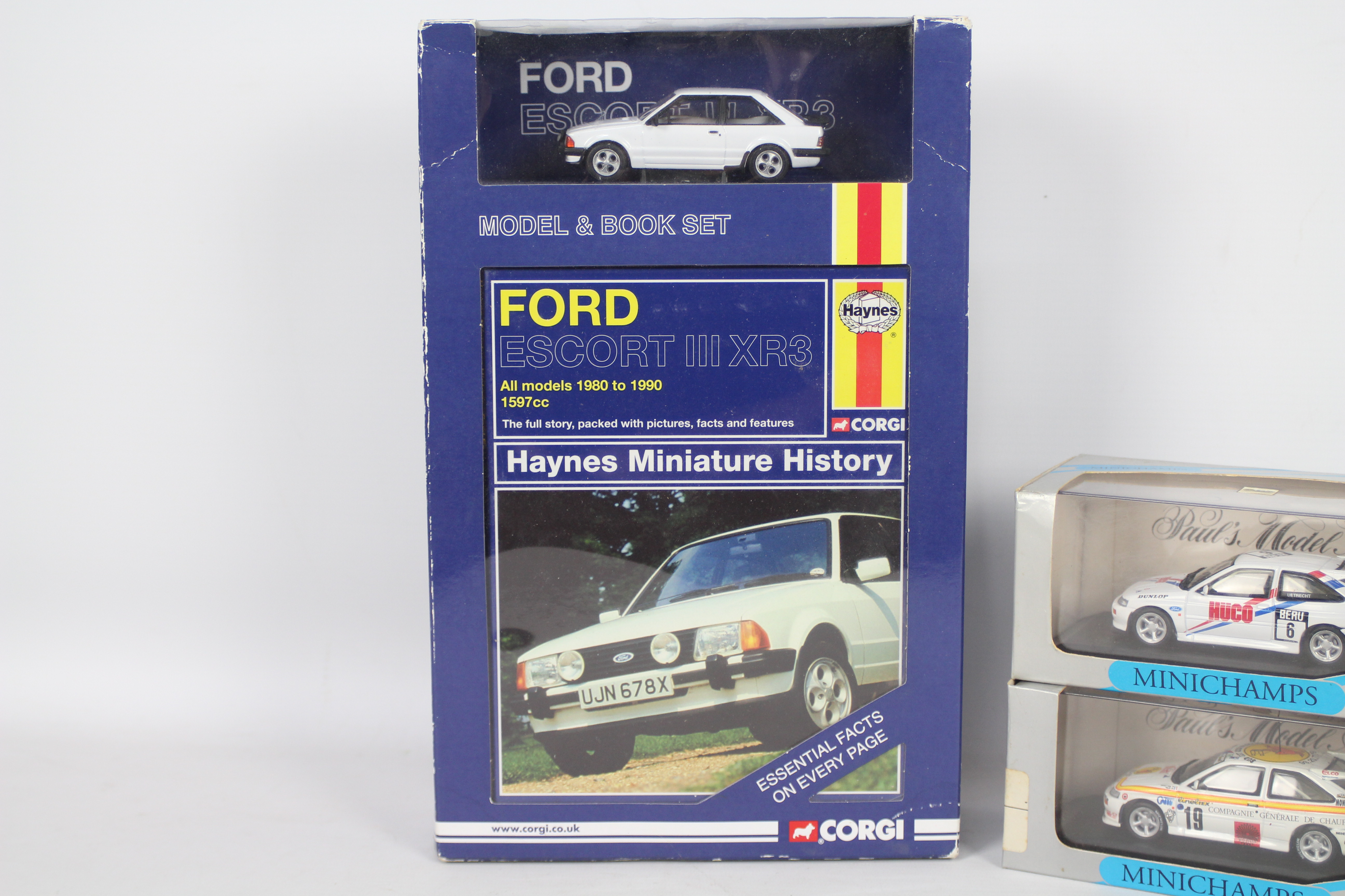 Minichamps - Corgi - 3 boxed Ford Escort models in 1:43 scale, - Image 3 of 3