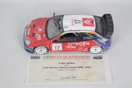 Solido - A signed limited edition 1:18 scale Snowy Citroen Xsara WRC 2003 car signed on the