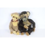 Unnamed - 2 x fully jointed monkey soft toys with out labels,