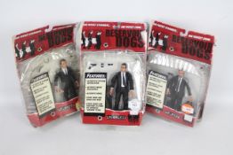 Mezco Toys - 3 x Reservoir Dogs action figures, Mr Pink, Mr Orange and Mr White.