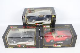 Bburago - Three boxed diecast 1:18 model cars from Bburago.