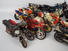 Tamiya - A collection of 25 x pre built motorcycle kit models some Tamiya and some unknown.